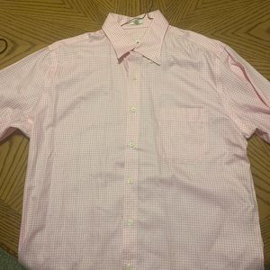 Peter Millar Dress Shirt - Medium - Pink Checkered - worn once - dryclean